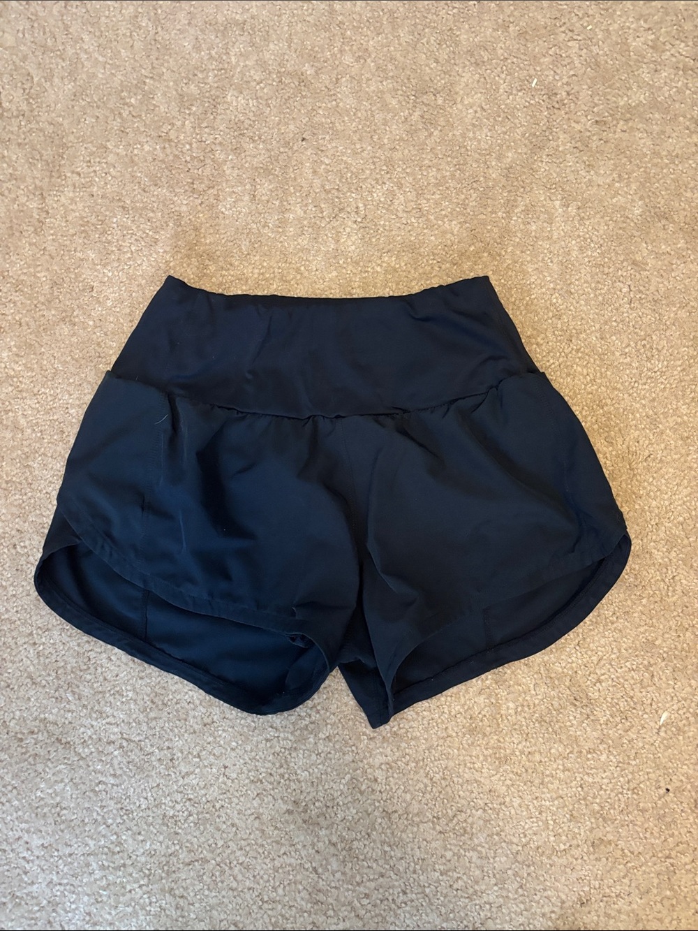 Source Unknown Black Athletic High-Waist Running Shorts